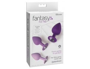Zestaw korków analnych Fantasy For Her z kamieniami 3 szt