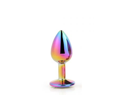 Korek analny Gleaming Love aluminiowy wielokolorowy mały - 3