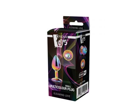 Korek analny Gleaming Love aluminiowy wielokolorowy mały - 9