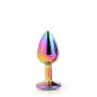 Korek analny Gleaming Love aluminiowy wielokolorowy mały - 4