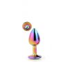 Korek analny Gleaming Love aluminiowy wielokolorowy mały - 8