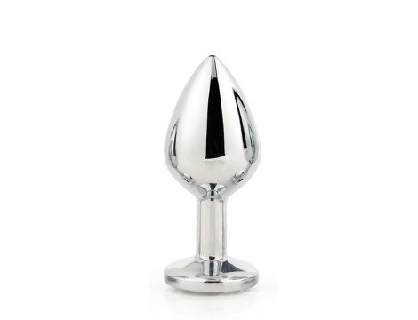Aluminiowy korek analny Gleaming Love srebrny medium - 3