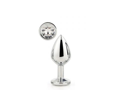 Aluminiowy korek analny Gleaming Love srebrny medium - 11