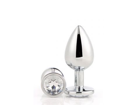 Aluminiowy korek analny Gleaming Love srebrny medium - 6