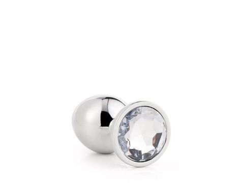 Aluminiowy korek analny Gleaming Love srebrny medium - 10