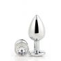 Aluminiowy korek analny Gleaming Love srebrny medium - 2