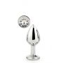 Aluminiowy korek analny Gleaming Love srebrny medium - 12