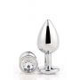 Aluminiowy korek analny Gleaming Love srebrny medium - 7