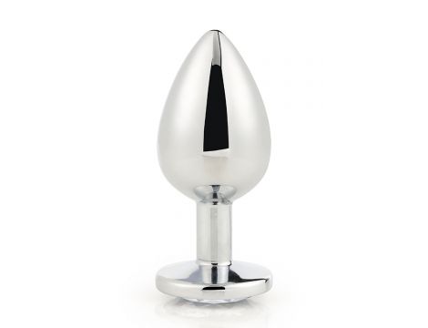Aluminiowy korek analny Gleaming Love srebrny duży - 3