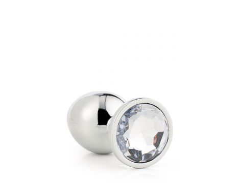 Aluminiowy korek analny Gleaming Love srebrny duży - 5