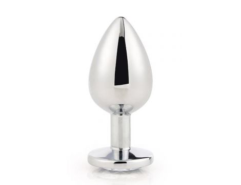 Aluminiowy korek analny Gleaming Love srebrny duży - 8