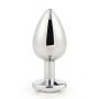 Aluminiowy korek analny Gleaming Love srebrny duży - 4
