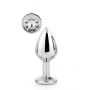 Aluminiowy korek analny Gleaming Love srebrny duży - 5