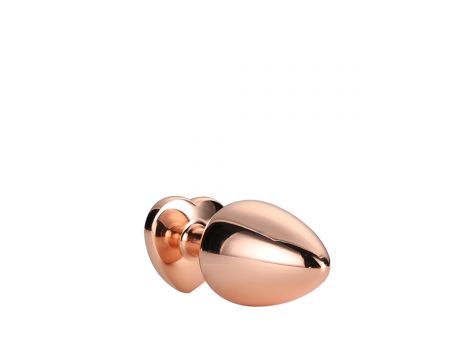Korek analny Gleaming Love aluminiowy różowe złoto medium 3,4 cm - 5