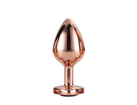 Korek analny Gleaming Love aluminiowy różowe złoto medium 3,4 cm - 6