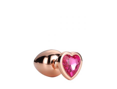 Korek analny Gleaming Love aluminiowy różowe złoto medium 3,4 cm - 8