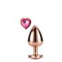 Korek analny Gleaming Love aluminiowy różowe złoto medium 3,4 cm - 5