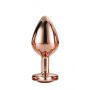 Korek analny Gleaming Love aluminiowy różowe złoto medium 3,4 cm - 7