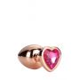 Korek analny Gleaming Love aluminiowy różowe złoto medium 3,4 cm - 9