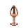 Korek analny Gleaming Love aluminiowy różowe złoto medium 3,4 cm