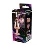 Duży korek analny z sercowym kamieniem Gleaming Love różowozłoty - 8