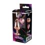 Duży korek analny z sercowym kamieniem Gleaming Love różowozłoty - 3