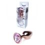 Korek analny biżuteryjny ze stali Red Gold Rose HeavyFun 7 cm - 2