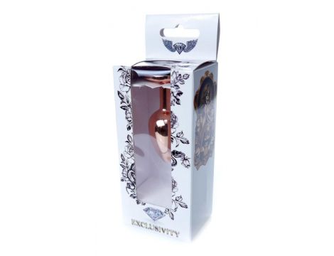 Biżuteria analna ze stali z diamentem HeavyFun Red Gold 7 cm - 7