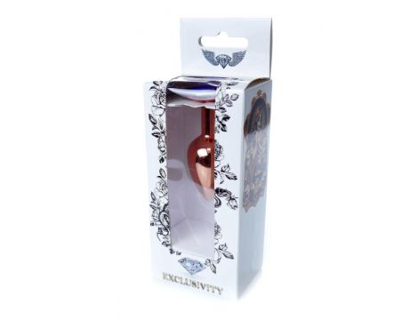 Stalowy korek analny z diamentem HeavyFun ciemnnoniebieski 7 cm - 7