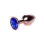 Stalowy korek analny z diamentem HeavyFun ciemnnoniebieski 7 cm - 4
