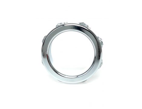 Pierścień erekcyjny stalowy z kryształowymi diamencikami HeavyFun 3,5 cm - 2