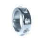 Pierścień erekcyjny stalowy z kryształowymi diamencikami HeavyFun 3,5 cm - 4