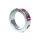 Pierścień erekcyjny stalowy z różowymi diamencikami HeavyFun 4 cm