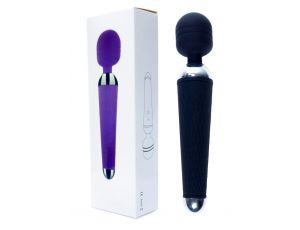 Silikonowy stymulator wand USB czarny 10 funkcji B Series Magic