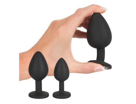 Zestaw analny Black Velvets z prysznicem i trzema korkami - 9