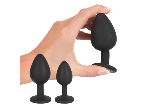 Zestaw analny Black Velvets z prysznicem i trzema korkami - 12