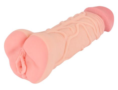 Masturbator Nature Skin 2w1 TPE 22 cm - 4