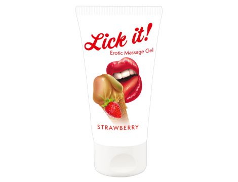 Żel do masażu Lick it! truskawkowy 50 ml - 2