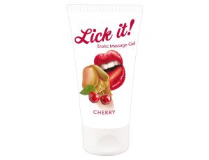 Żel do masażu erotycznego Lick it! wiśniowy wegański 50 ml