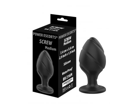 Korek analny silikonowy Screw Plug medium