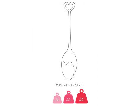 Kulki Kegla Mae B silikonowe różowe 16 cm - 5