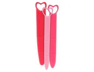 Dilatatory waginalne silikonowe Mae B różowe 3 szt 21 cm