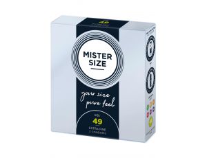 Prezerwatywy cienkie Mister Size 49 mm przezroczyste wegańskie 3 szt