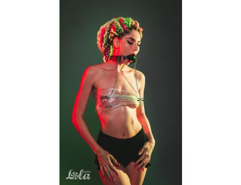 Knebel piłkowy z klamrami na sutki Lola Games 61 cm wodoodporny - 6