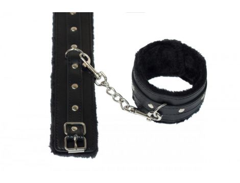 Kajdanki na kostki Party Hard Eternity czarne 29 cm - 4
