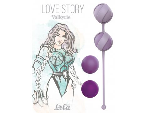 Zestaw kulek dopochwowych Love Story Valkyrie fioletowy silikon - 2