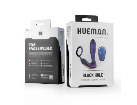 Wibrator analny z pierścieniem Hueman Black Hole fioletowy USB