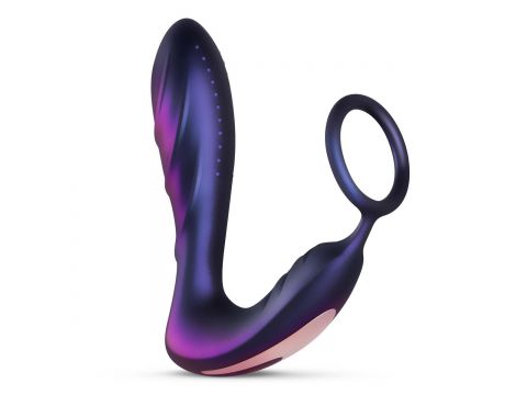Wibrator analny z pierścieniem Hueman Black Hole fioletowy USB - 2