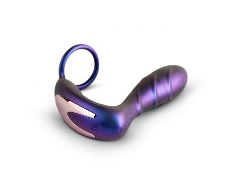 Wibrator analny z pierścieniem Hueman Black Hole fioletowy USB - 4
