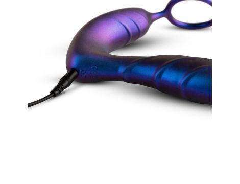 Wibrator analny z pierścieniem Hueman Black Hole fioletowy USB - 6